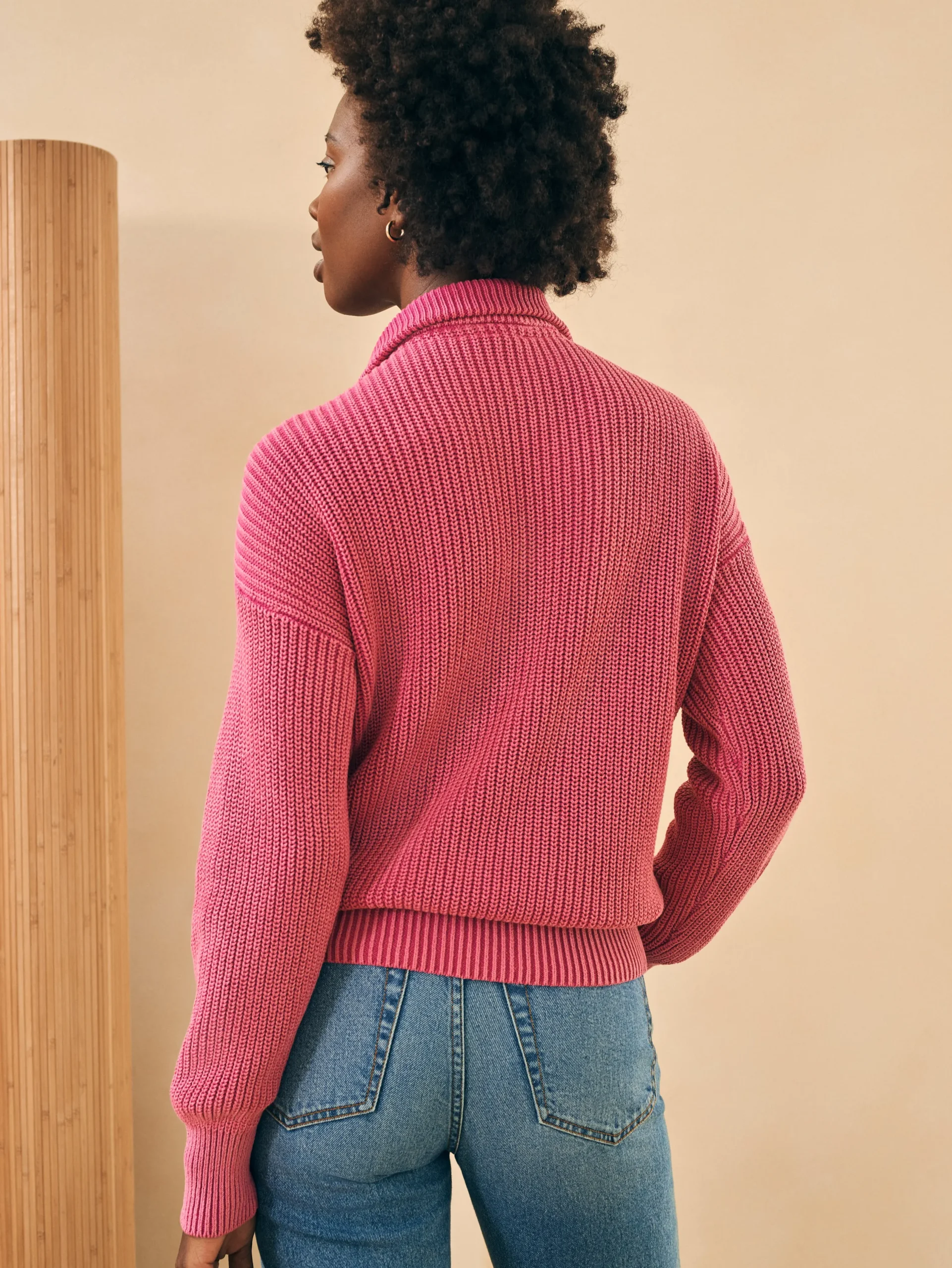 Sweaters^Faherty Brand Sunwashed Mariner Sweater - Festival Fushia
