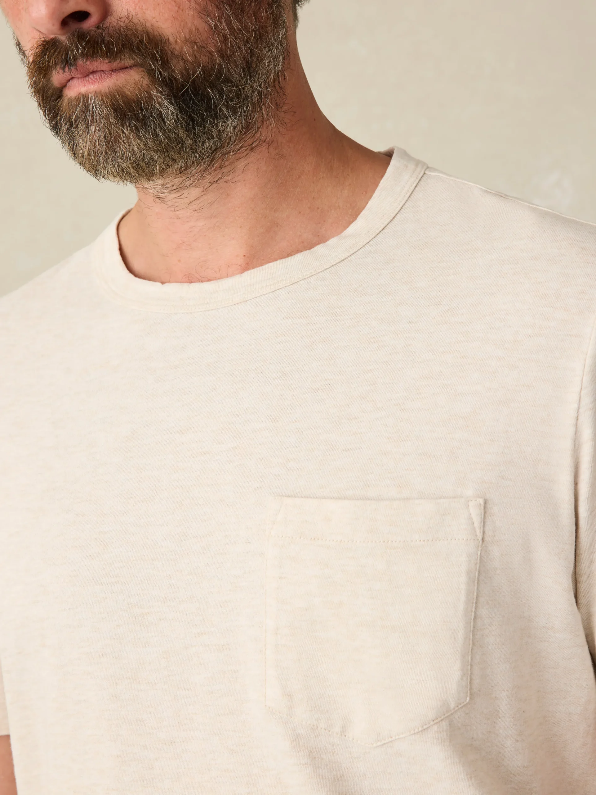T-Shirts & Henleys^Faherty Brand Sunwashed Pocket Tee - Arctic Frost Heather