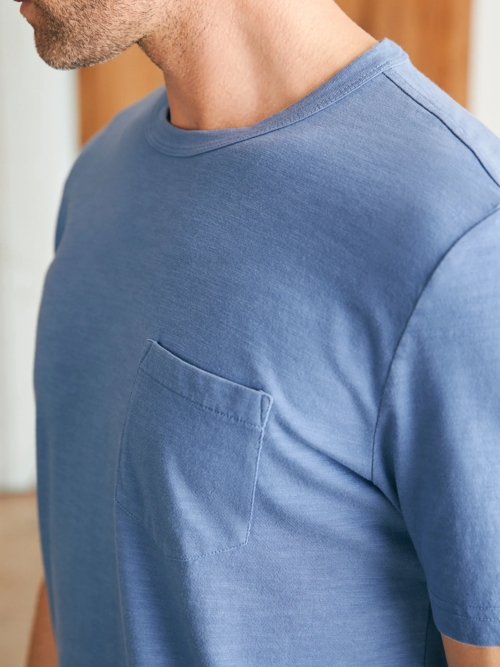 T-Shirts & Henleys^Faherty Brand Sunwashed Pocket Tee - Blue Horizon