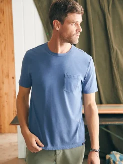 T-Shirts & Henleys^Faherty Brand Sunwashed Pocket Tee - Blue Horizon