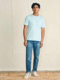T-Shirts & Henleys^Faherty Brand Sunwashed Pocket Tee - Blue Oasis