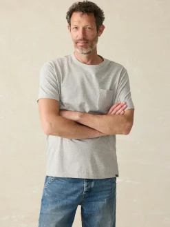 T-Shirts & Henleys^Faherty Brand Sunwashed Pocket Tee - Heather Grey