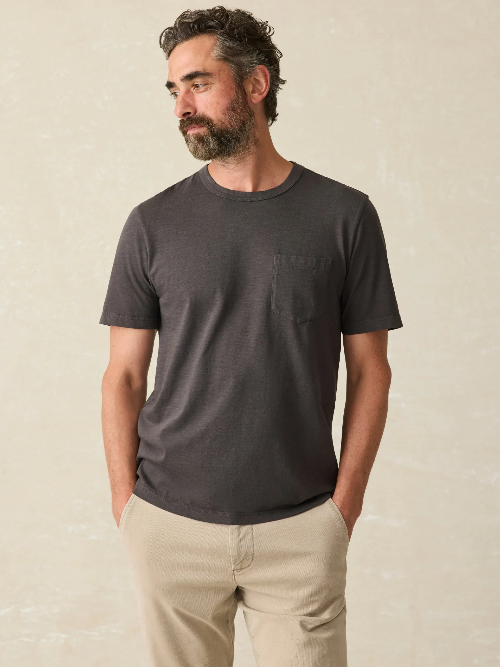 T-Shirts & Henleys^Faherty Brand Sunwashed Pocket Tee - Washed Black