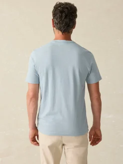 T-Shirts & Henleys^Faherty Brand Sunwashed Pocket Tee (Tall) - Blue Breeze