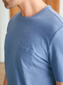 T-Shirts & Henleys^Faherty Brand Sunwashed Pocket Tee (Tall) - Blue Horizon