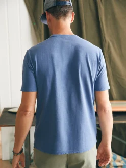 T-Shirts & Henleys^Faherty Brand Sunwashed Pocket Tee (Tall) - Blue Horizon