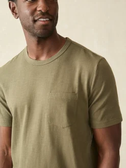 T-Shirts & Henleys^Faherty Brand Sunwashed Pocket Tee (Tall) - Olive