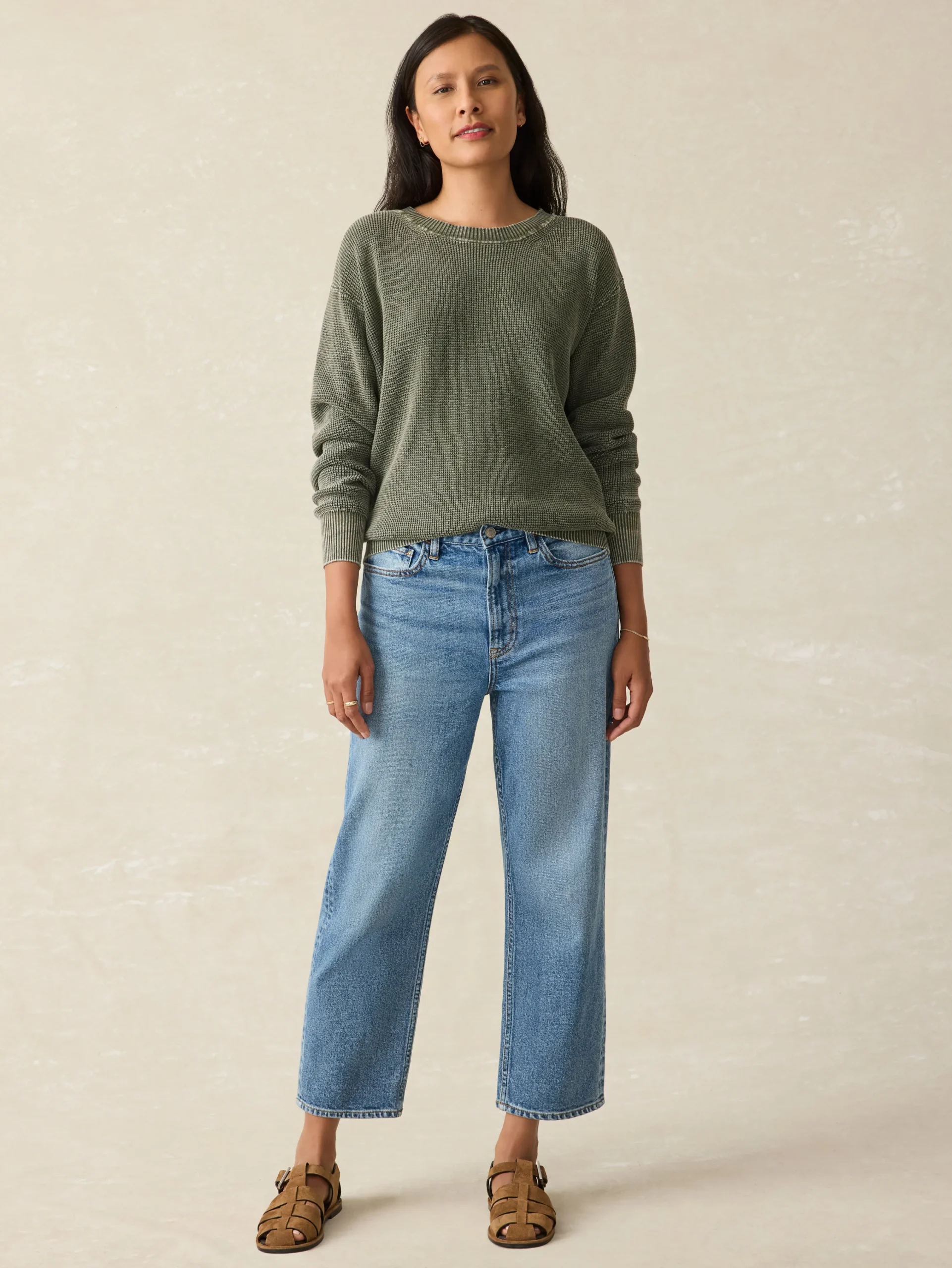 Sweaters^Faherty Brand Sunwashed Relaxed Sweater - Beetle