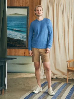 T-Shirts & Henleys|Lounge^Faherty Brand Sunwashed Slub Crew - Blue Horizon