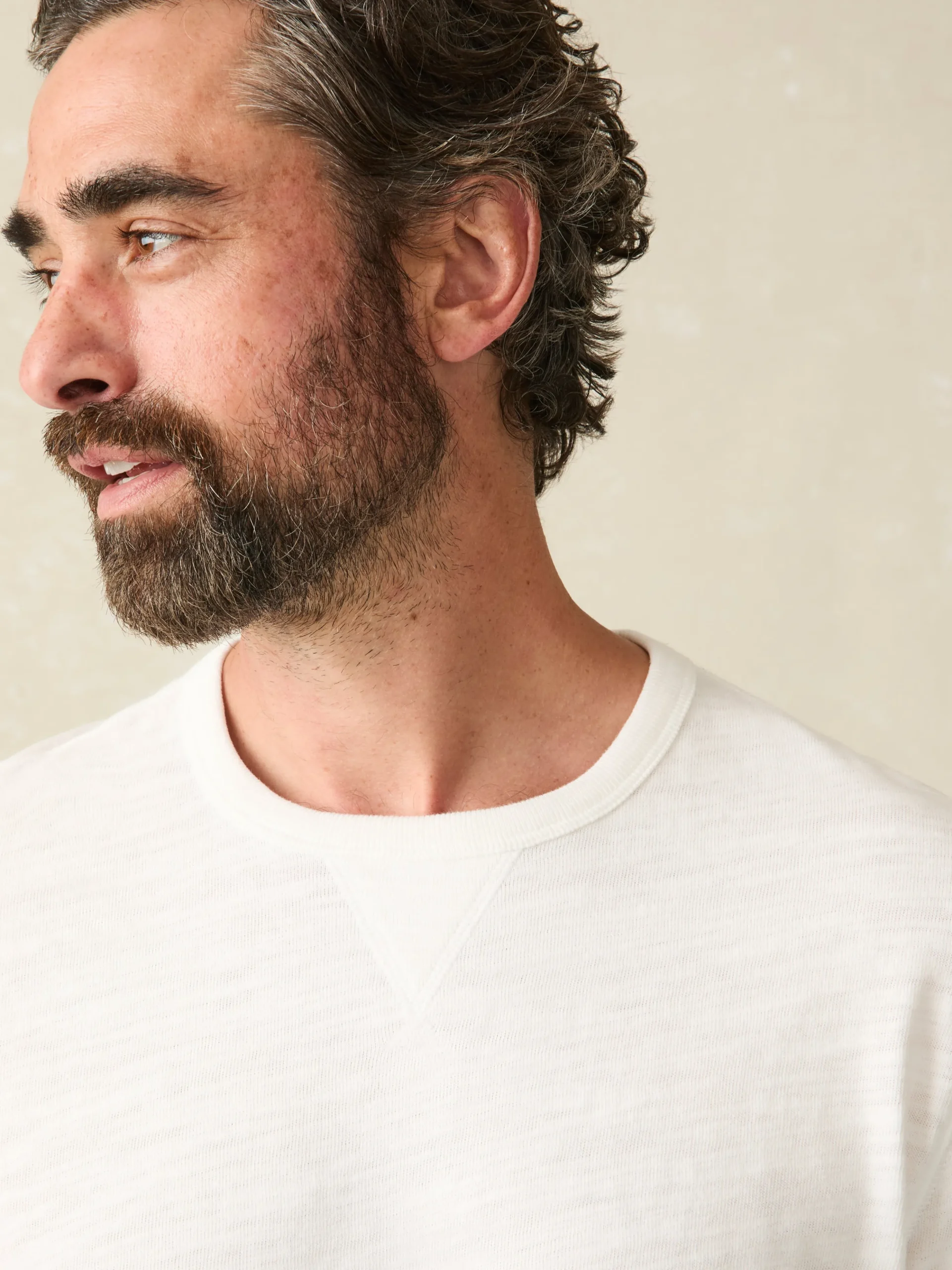 Hoodies & Sweatshirts|Lounge^Faherty Brand Sunwashed Slub Crew (Tall) - White