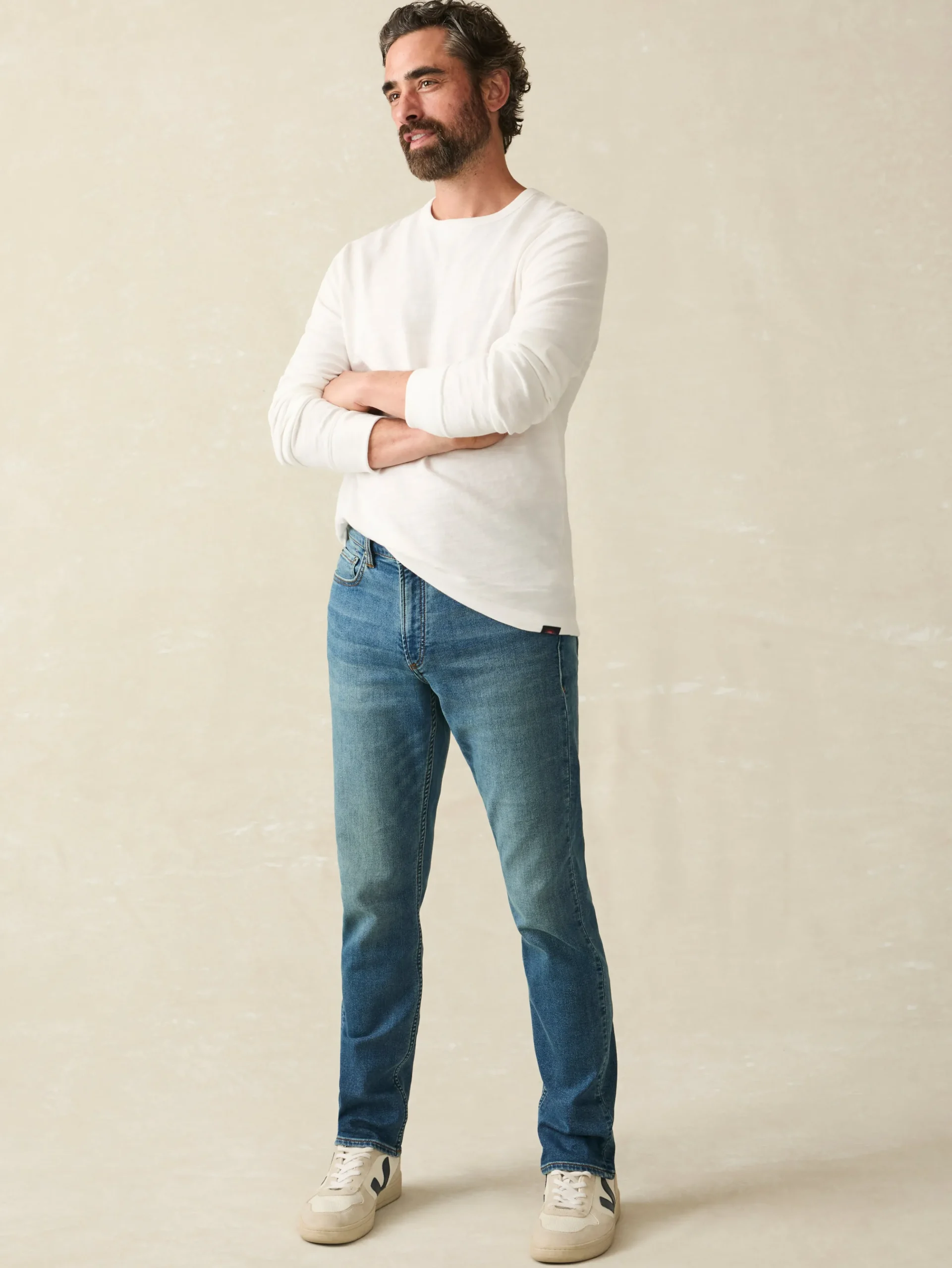 Hoodies & Sweatshirts|Lounge^Faherty Brand Sunwashed Slub Crew (Tall) - White