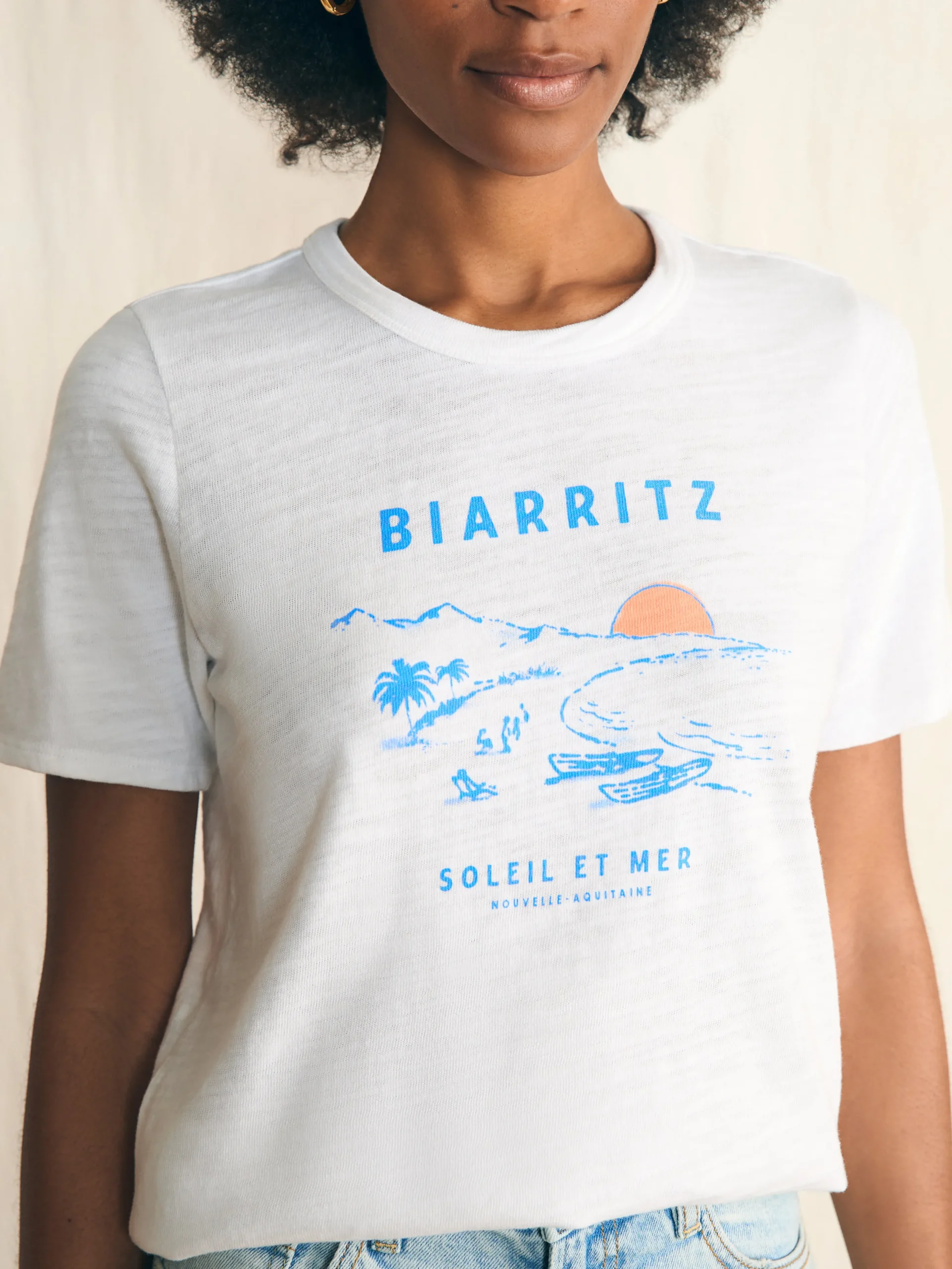 T-Shirts^Faherty Brand Sunwashed Slub Graphic Tee - Biarritz Coast