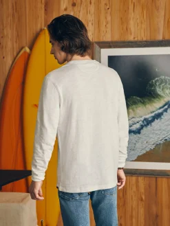 T-Shirts & Henleys^Faherty Brand Sunwashed Slub Henley - White