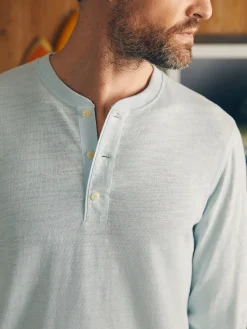 T-Shirts & Henleys^Faherty Brand Sunwashed Slub Henley (Tall) - Sky
