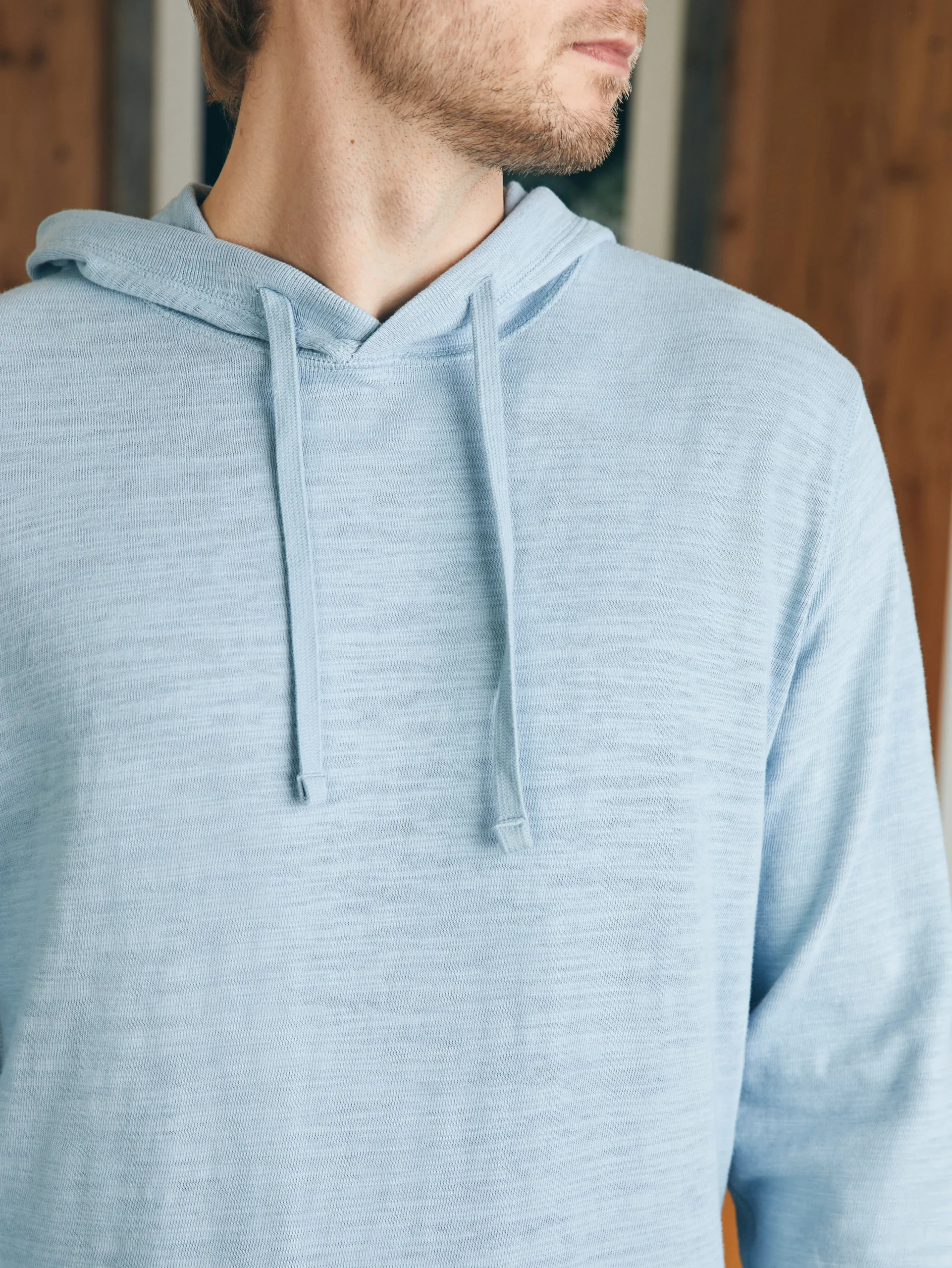 Hoodies & Sweatshirts|Lounge^Faherty Brand Sunwashed Slub Hoodie - Blue Breeze