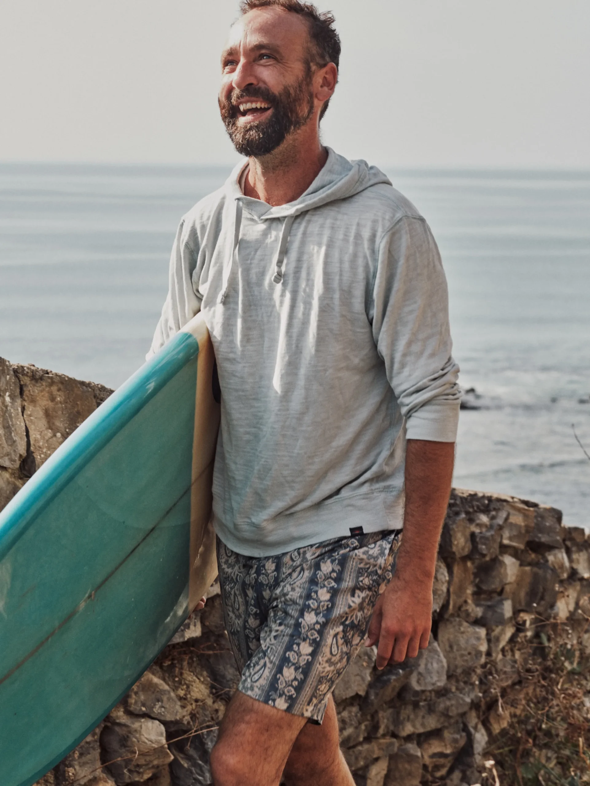 Hoodies & Sweatshirts|Lounge^Faherty Brand Sunwashed Slub Hoodie - Blue Breeze