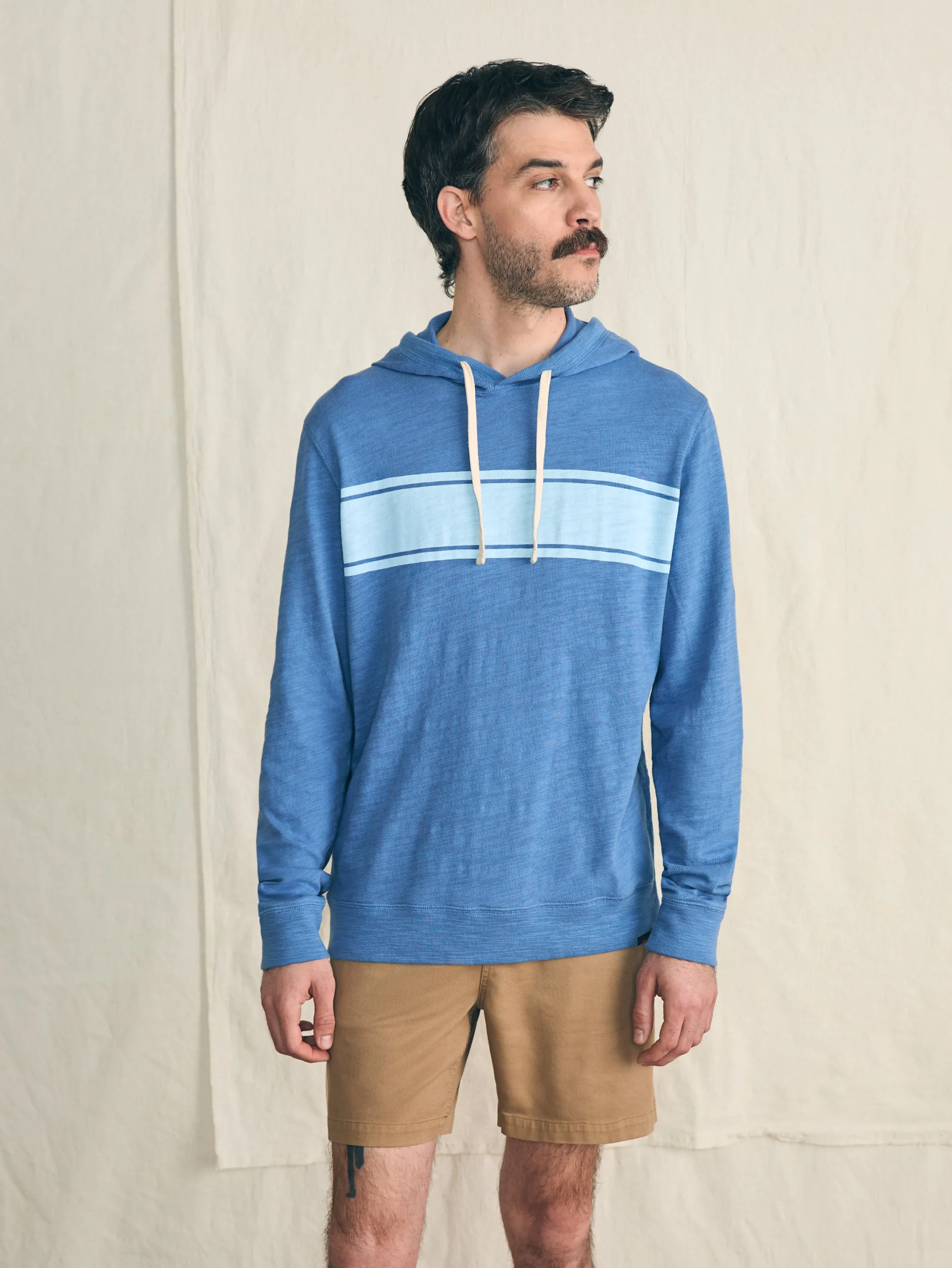 Hoodies & Sweatshirts^Faherty Brand Sunwashed Slub Hoodie - Blue Horizon Surf Stripe