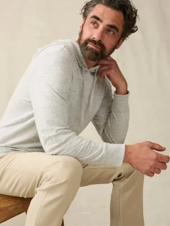 Hoodies & Sweatshirts|Lounge^Faherty Brand Sunwashed Slub Hoodie - Light Grey Heather