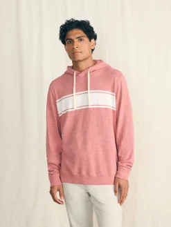 Hoodies & Sweatshirts^Faherty Brand Sunwashed Slub Hoodie - Summer Red Surf Stripe