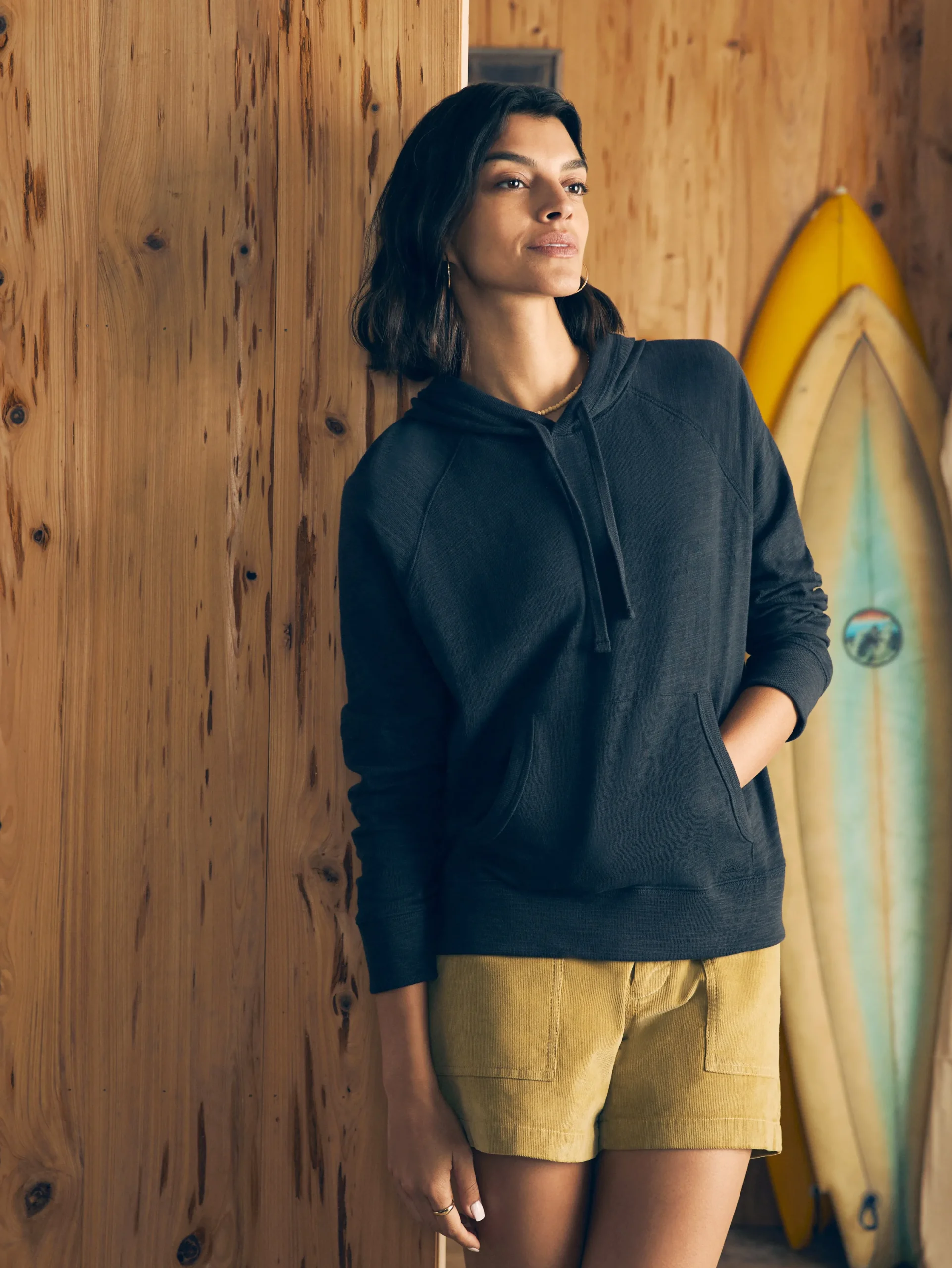 Hoodies & Sweatshirts^Faherty Brand Sunwashed Slub Hoodie - Washed Black