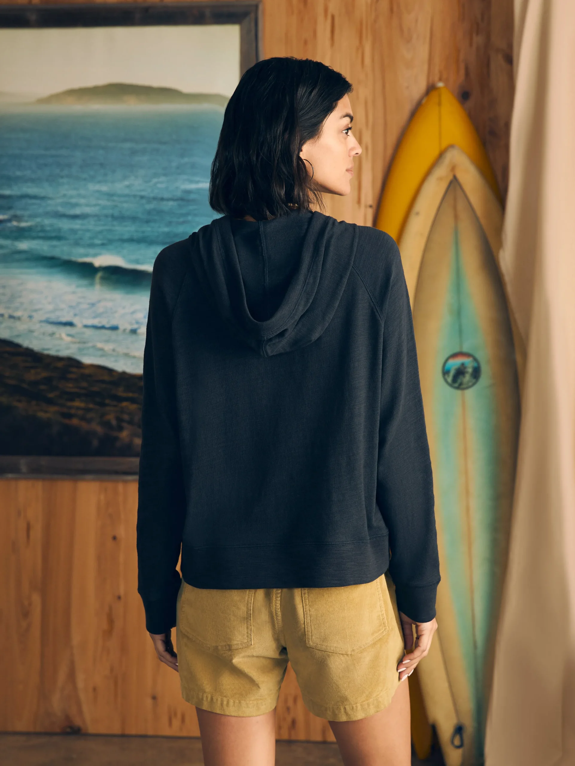 Hoodies & Sweatshirts^Faherty Brand Sunwashed Slub Hoodie - Washed Black