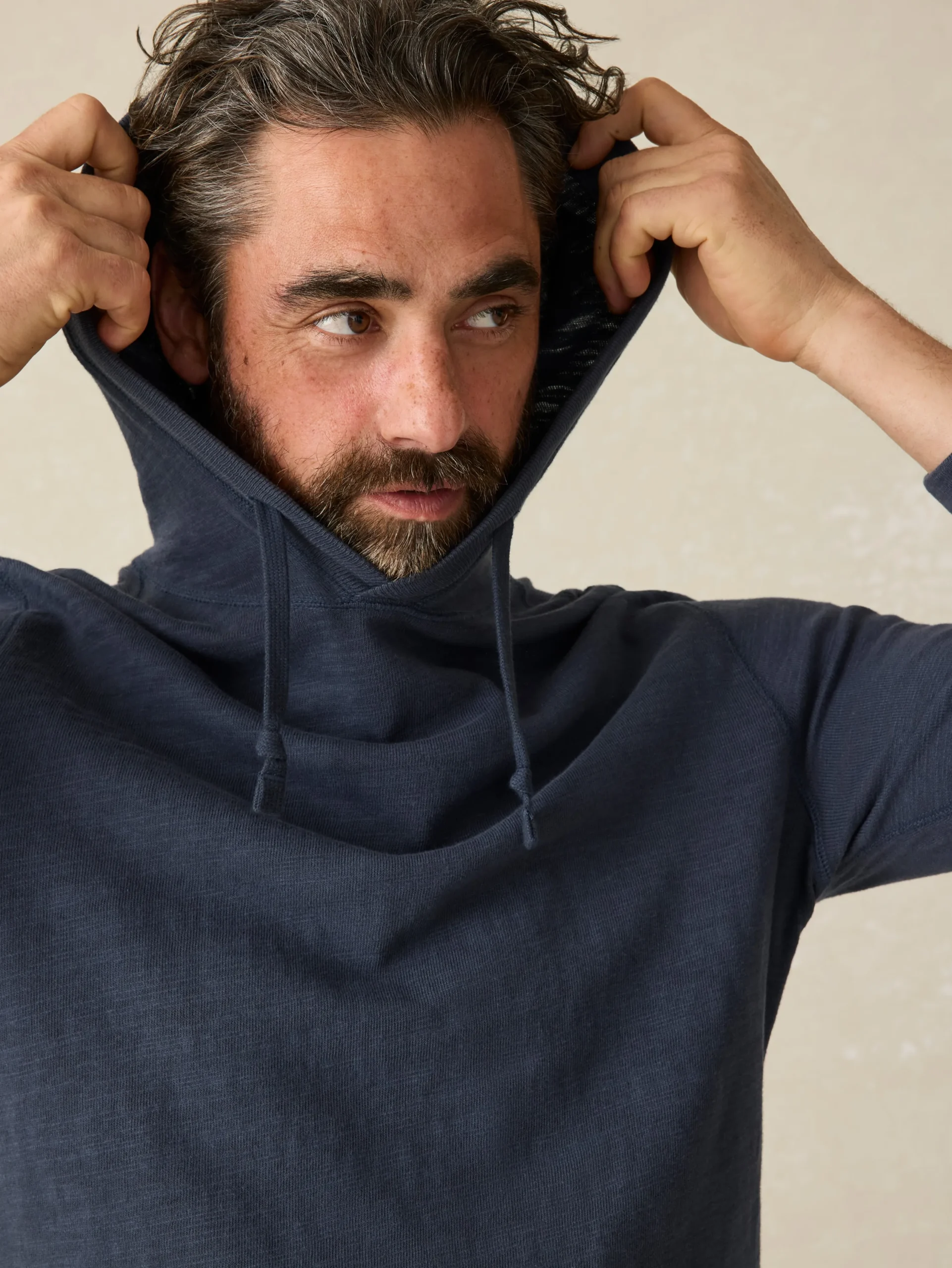Hoodies & Sweatshirts|Lounge^Faherty Brand Sunwashed Slub Hoodie (Tall) - Blue Nights