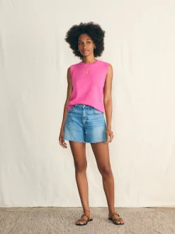 T-Shirts^Faherty Brand Sunwashed Slub Muscle Tank - Cone Flower