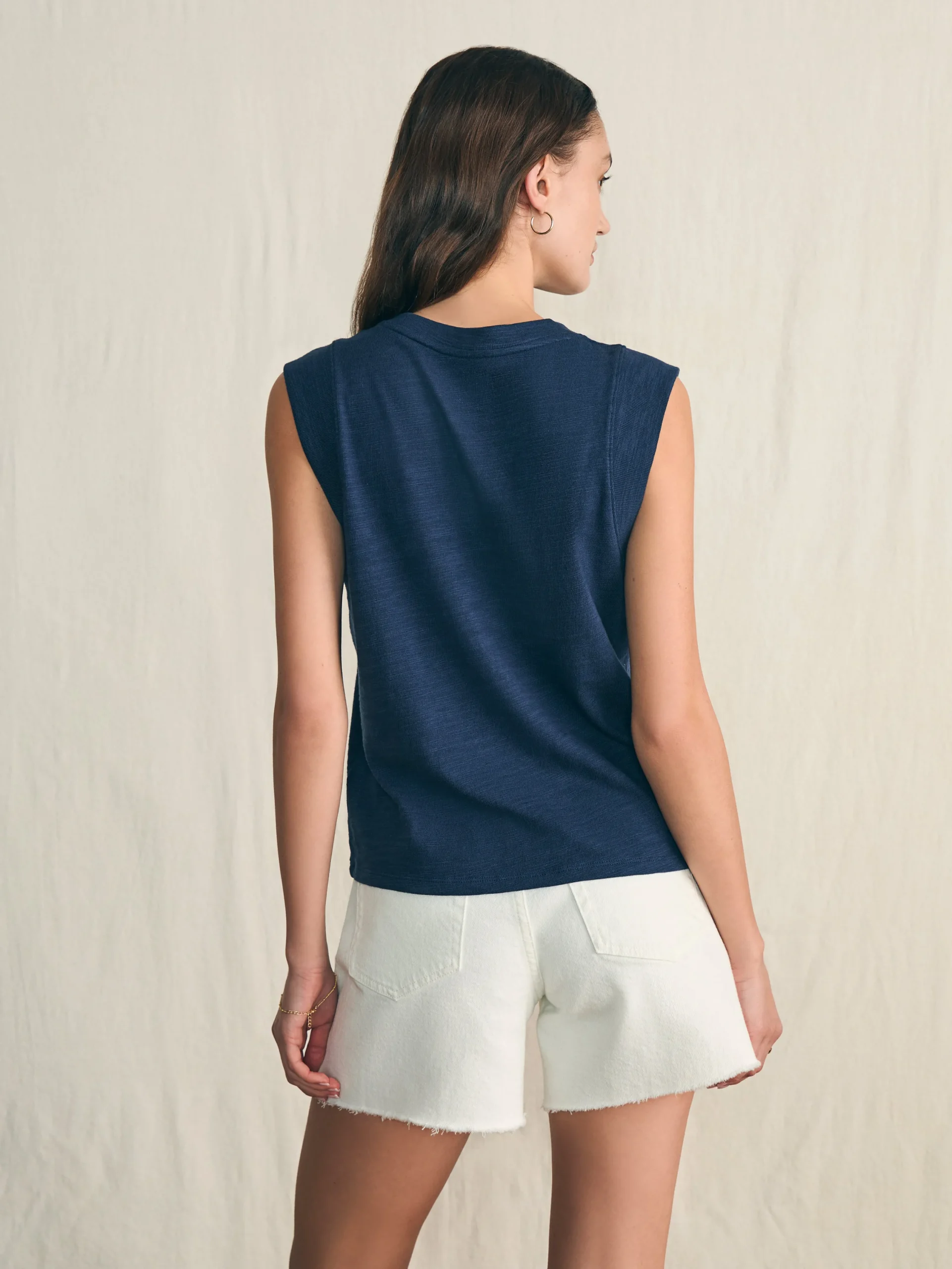 T-Shirts^Faherty Brand Sunwashed Slub Muscle Tank - Navy Blazer