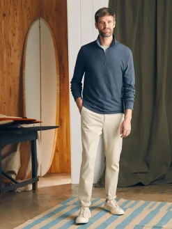 Hoodies & Sweatshirts|Lounge^Faherty Brand Sunwashed Slub Quarter Zip (Tall) - Blue Nights