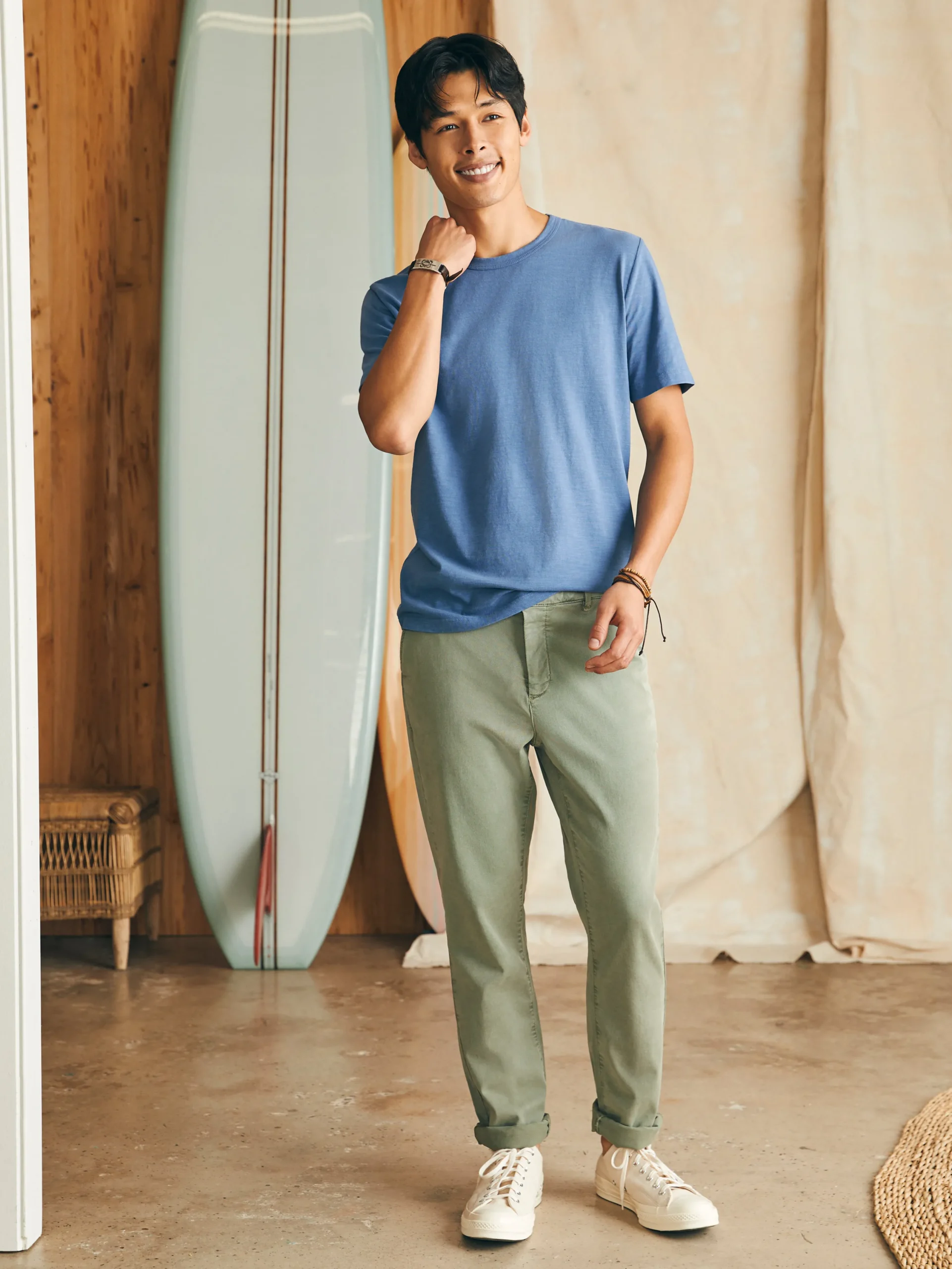 T-Shirts & Henleys^Faherty Brand Sunwashed Tee (Tall) - Blue Horizon