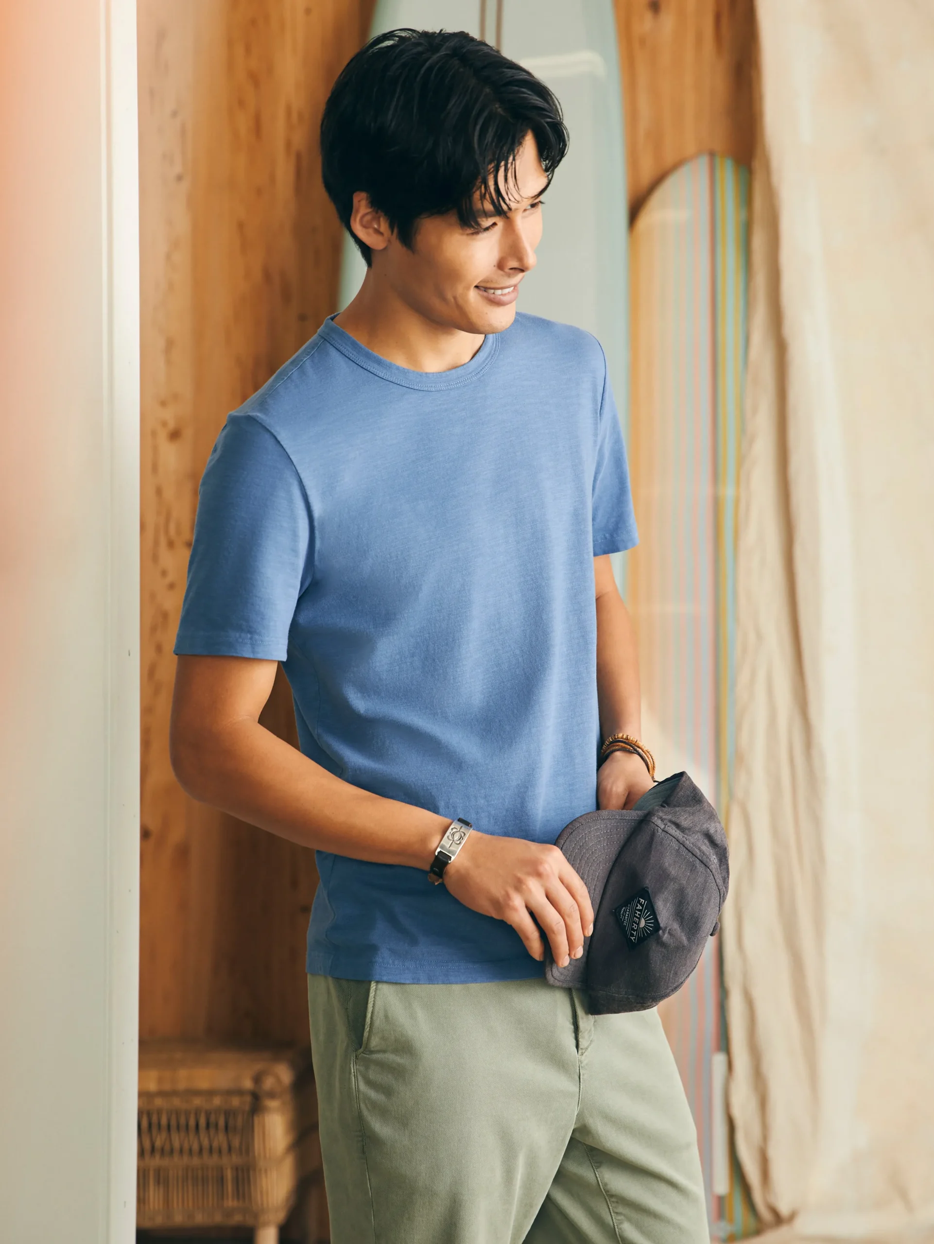 T-Shirts & Henleys^Faherty Brand Sunwashed Tee (Tall) - Blue Horizon