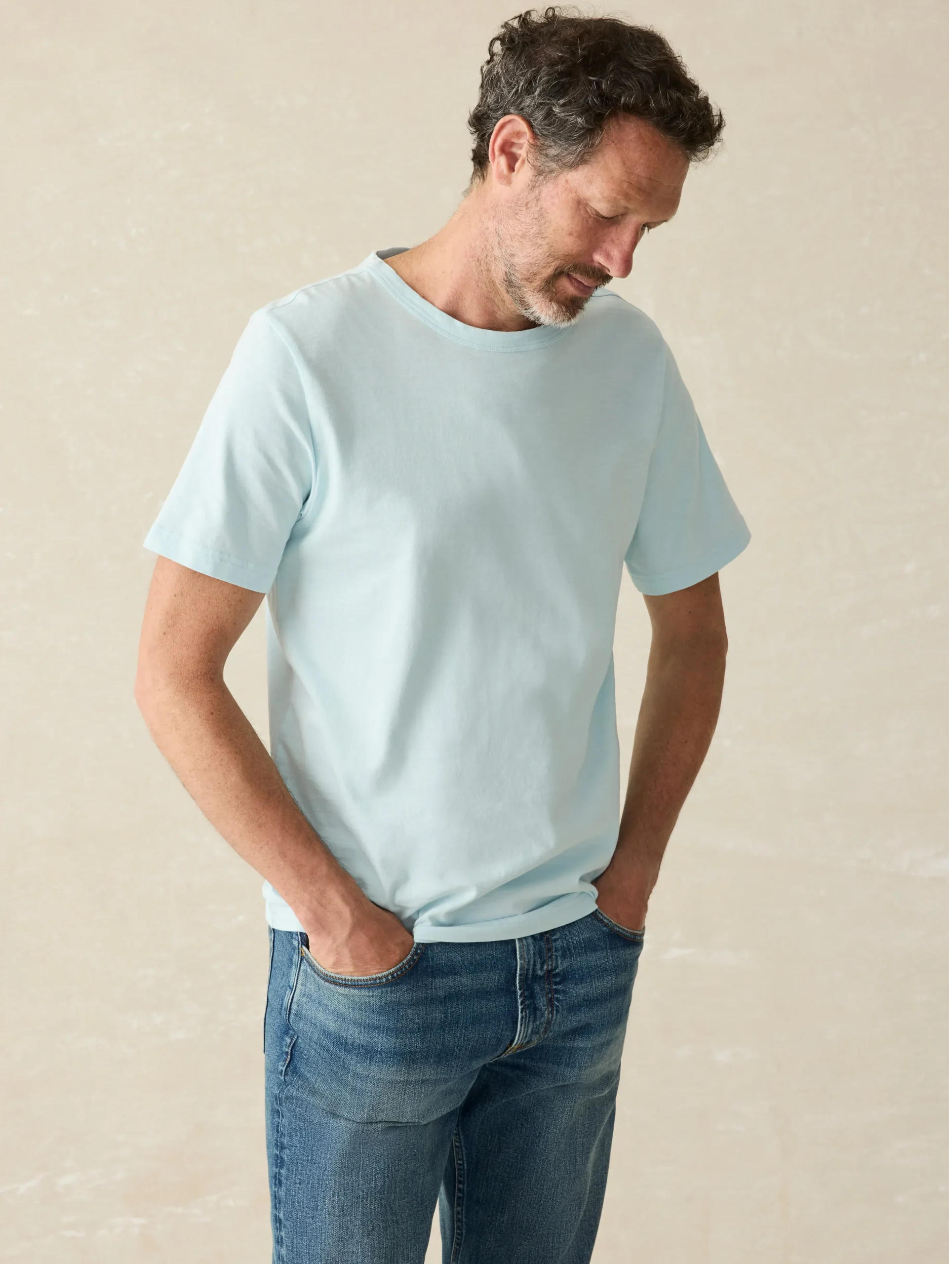 T-Shirts & Henleys^Faherty Brand Sunwashed Tee (Tall) - Blue Oasis