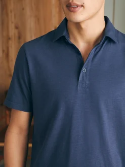 Polo Shirts|T-Shirts & Henleys^Faherty Brand Sunwashed T-Shirt Polo - Dune Navy