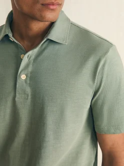 Polo Shirts|T-Shirts & Henleys^Faherty Brand Sunwashed T-Shirt Polo - Faded Sage