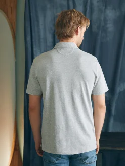 Polo Shirts|T-Shirts & Henleys^Faherty Brand Sunwashed T-Shirt Polo - Heather Grey