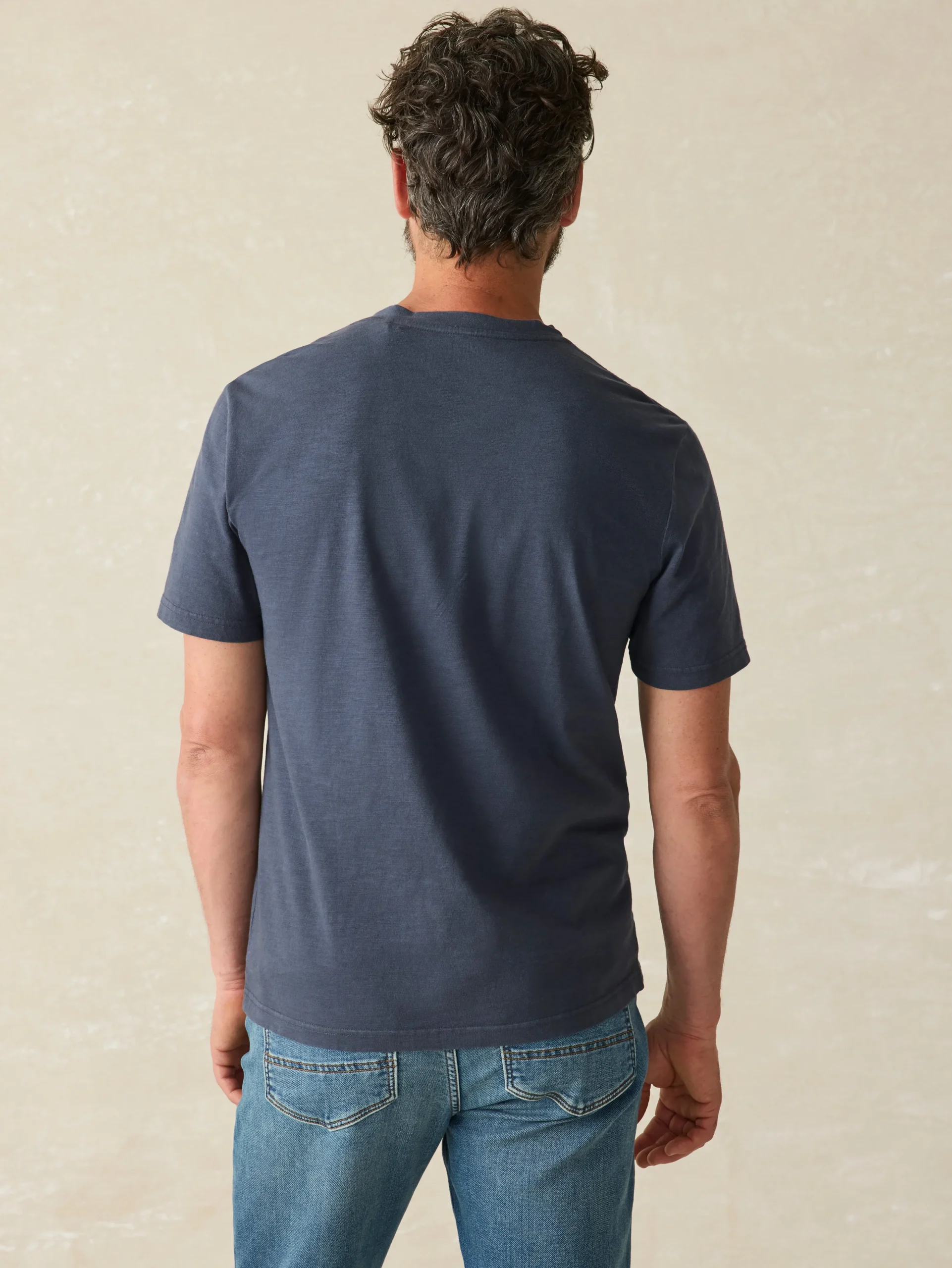 T-Shirts & Henleys^Faherty Brand Sunwashed V-Neck Tee - Dune Navy