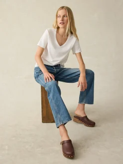 T-Shirts^Faherty Brand Sunwashed V-Neck Tee - White