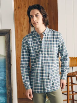 Shirts^Faherty Brand Supima Oxford Shirt - Woodhill Plaid