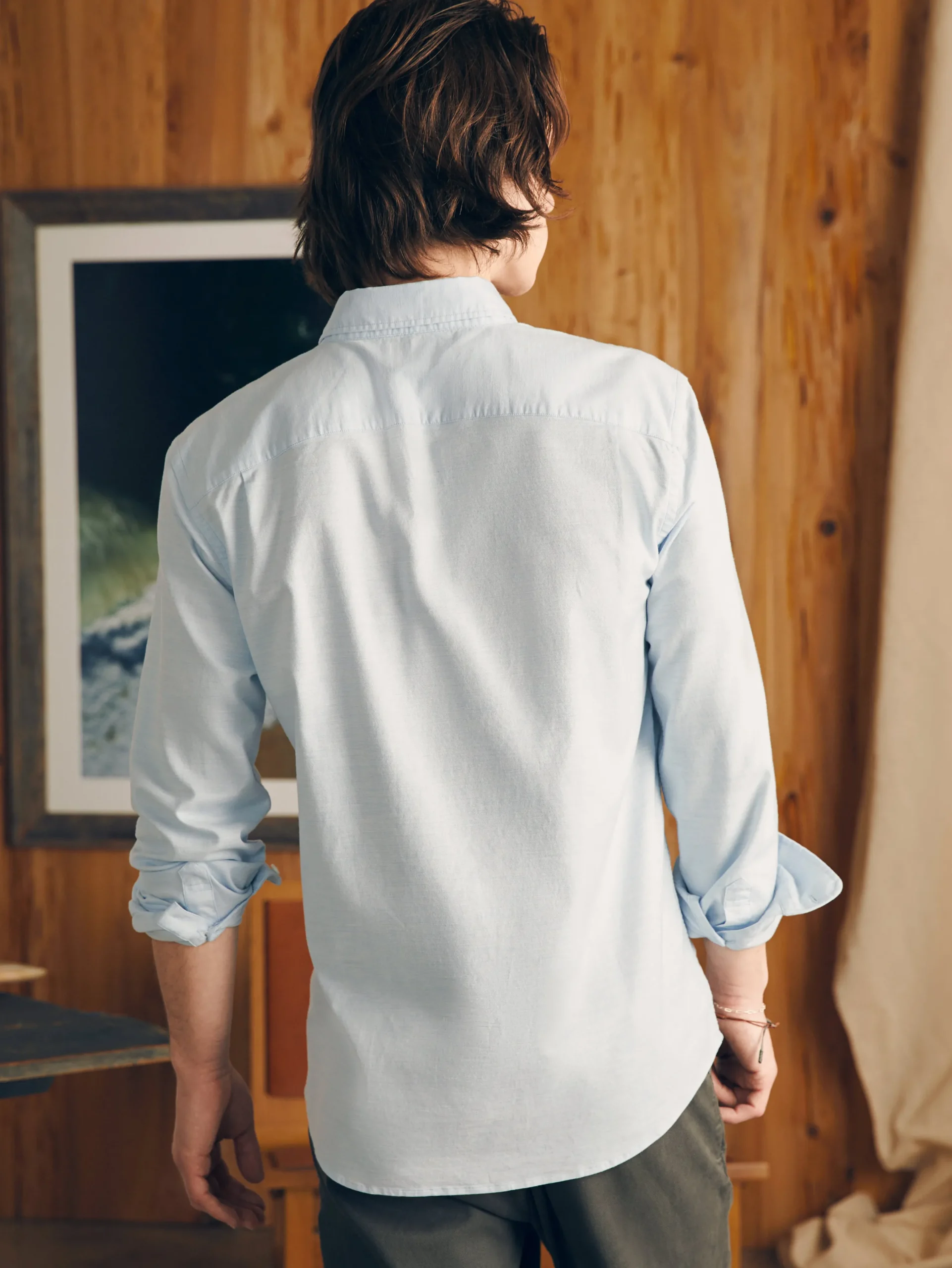 Shirts^Faherty Brand Supima Oxford Shirt (Tall) - Blue Heather