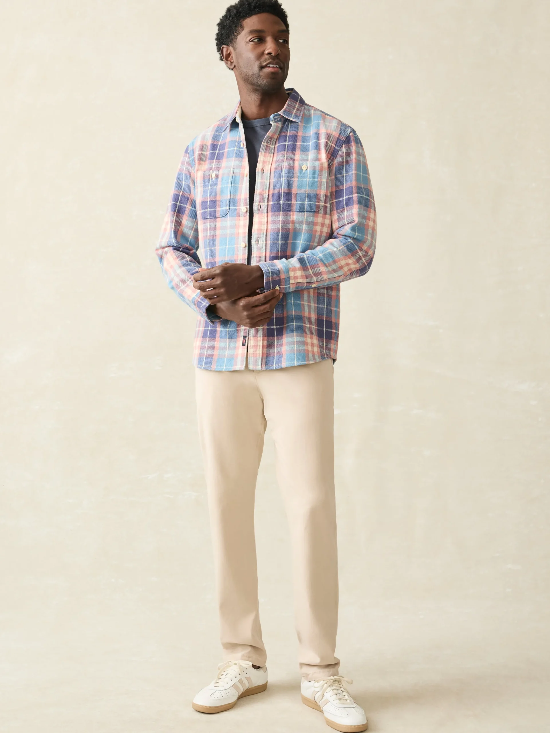 Shirts^Faherty Brand Surf Flannel - Bristol Blue Plaid