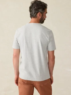 T-Shirts & Henleys^Faherty Brand Surf Stripe Sunwashed Pocket Tee - Heather Grey