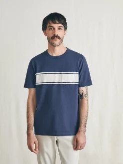 T-Shirts & Henleys^Faherty Brand Surf Stripe Sunwashed Tee (Tall) - Dune Navy
