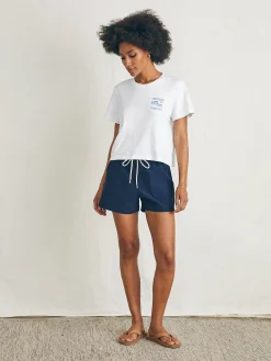 T-Shirts^Faherty Brand Surfrider Sunwashed Cropped Tee - White
