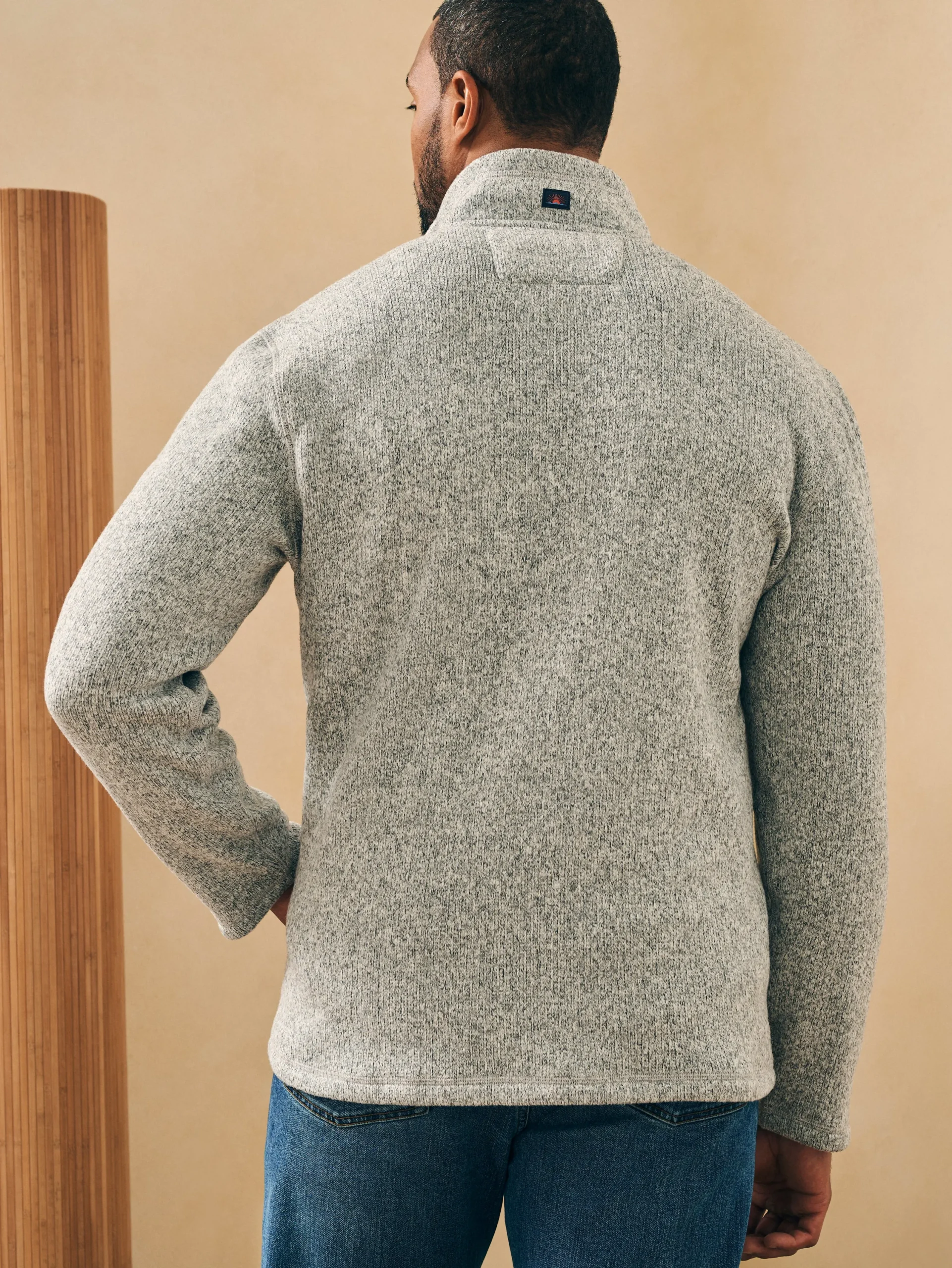 Sweaters|Hoodies & Sweatshirts^Faherty Brand Sweater Fleece Full Zip - Light Granite