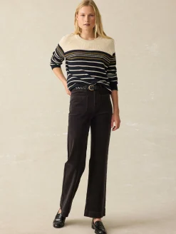 Sweaters^Faherty Brand Throwback Crew - Oakland Stripe