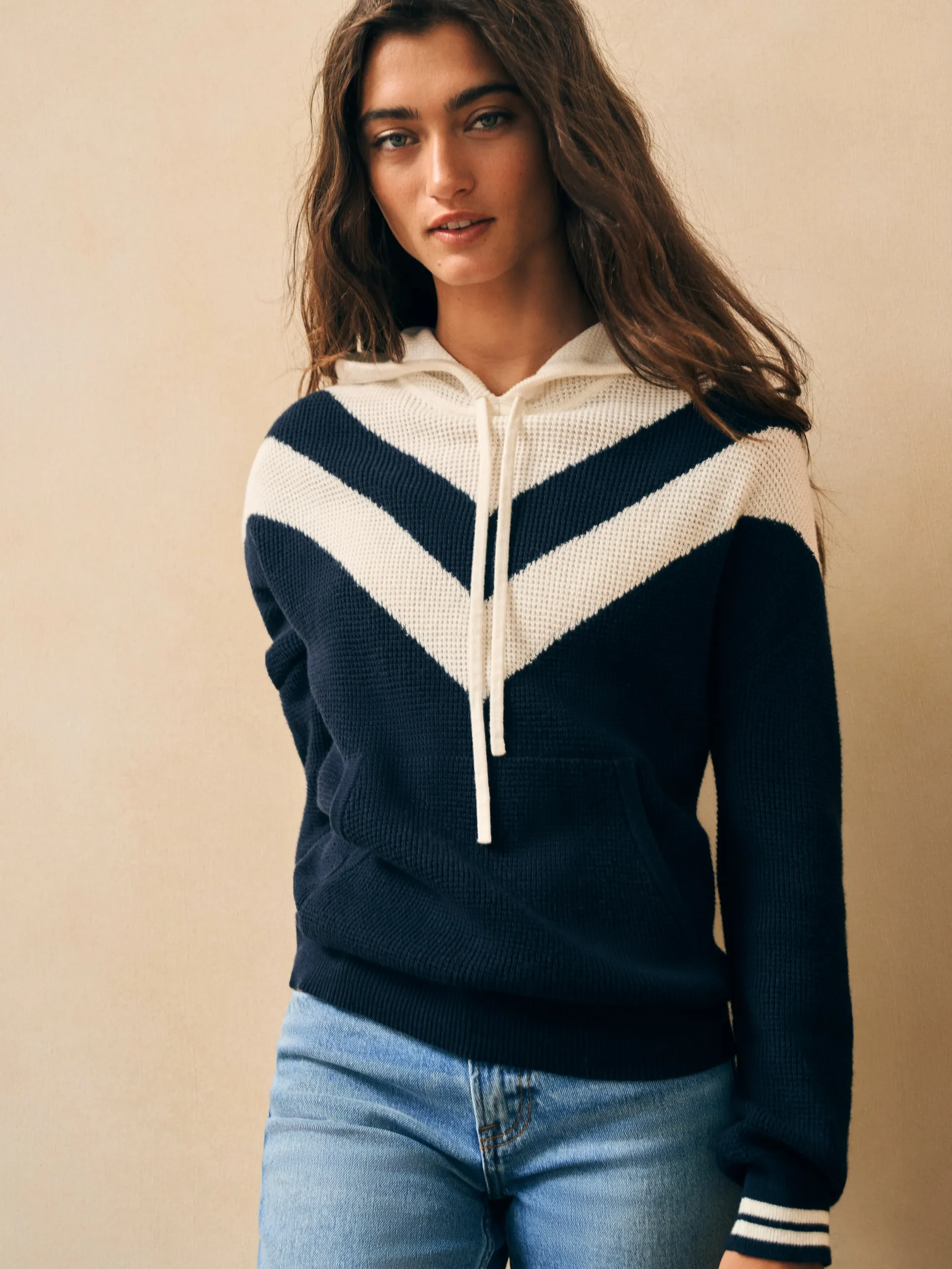 Sweaters|Hoodies & Sweatshirts^Faherty Brand Throwback Sweater Hoodie - Varsity Blues