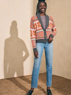 Sweaters^Faherty Brand Topanga Canyon Cardigan - Sunset Shell Jacquard