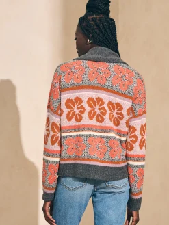 Sweaters^Faherty Brand Topanga Canyon Cardigan - Sunset Shell Jacquard