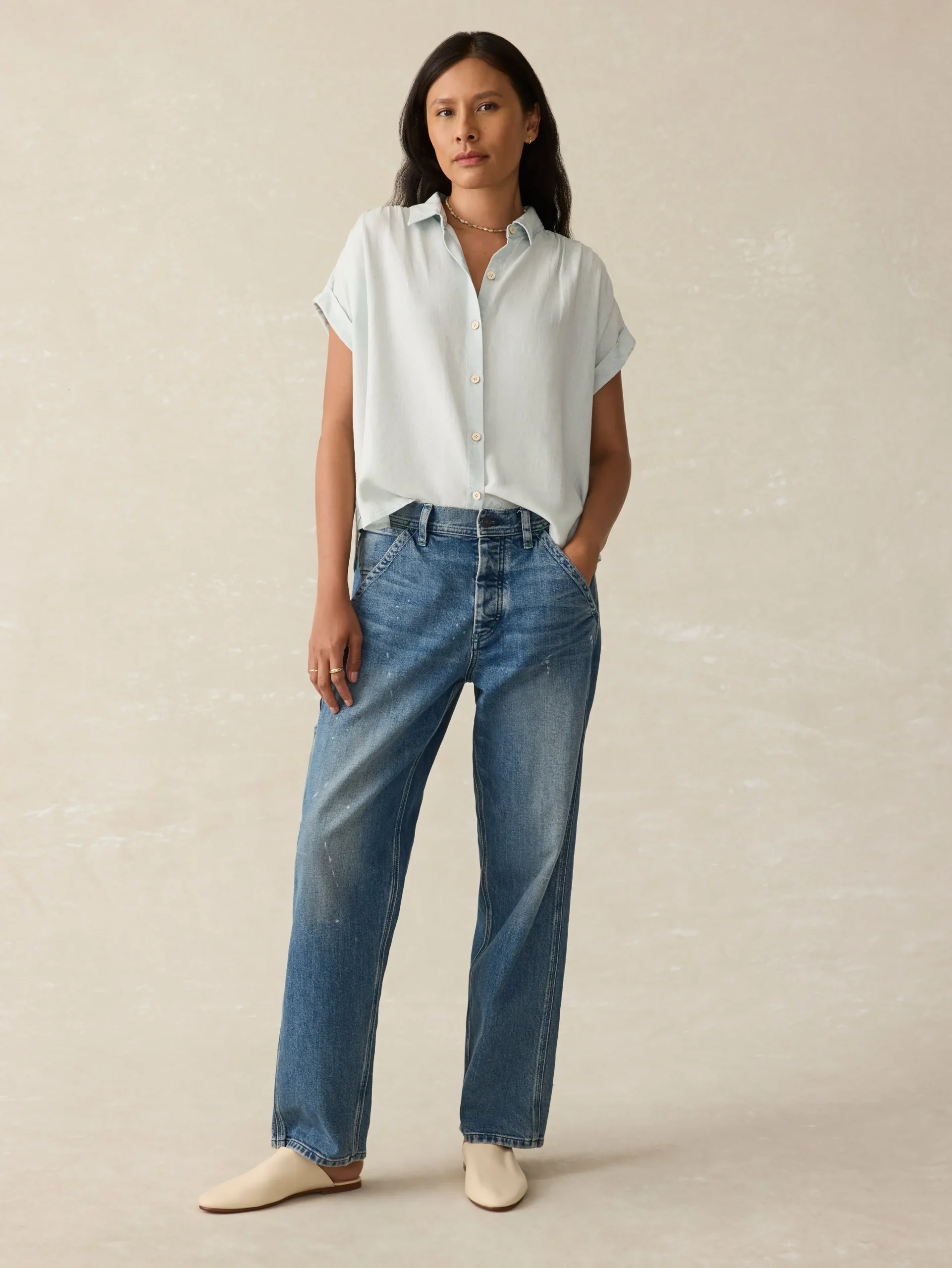 Shirts & Tops^Faherty Brand Tried & True Breeze Shirt - Icy Blue Wash