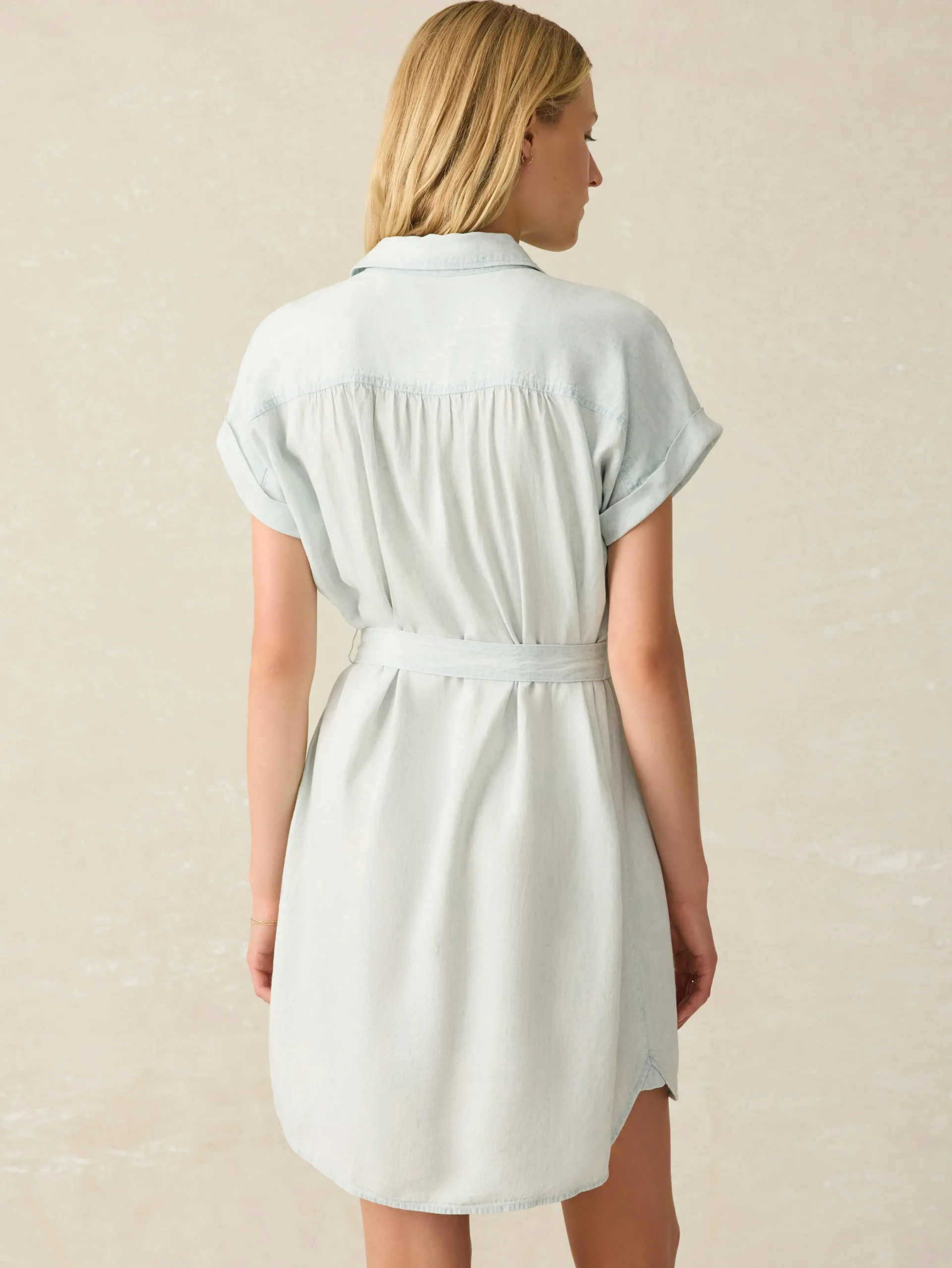 Dresses^Faherty Brand Tried & True Breeze Shirtdress - Icy Blue Wash